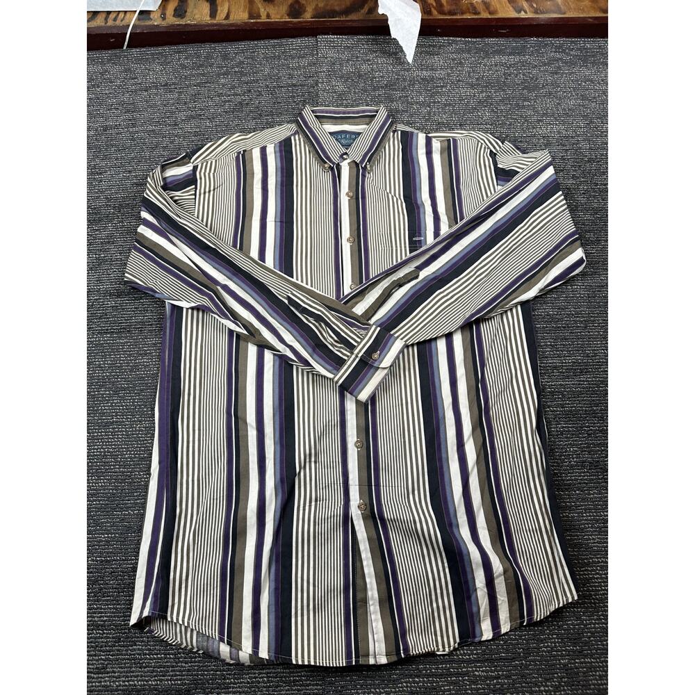 VTG Loaffers by Reed St. James Mens Striped Shirt Large (see photos for true siz